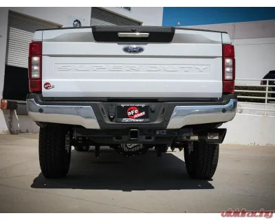 aFe Power Apollo GT Series 3-1/2" 409 Stainless Steel Axleback Exhaust System without Muffler with Black Tips Ford F-250 | F-350 V8-6.2 | 7.3L 2017-2024 - 49-43116NM-B