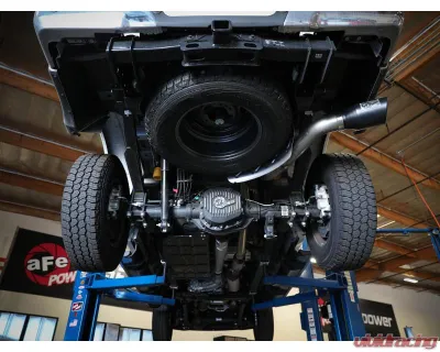 aFe Power Apollo GT Series 3-1/2" 409 Stainless Steel Axleback Exhaust System without Muffler with Black Tips Ford F-250 | F-350 V8-6.2 | 7.3L 2017-2024 - 49-43116NM-B