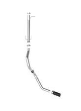 aFe Power Apollo GT Series 3-1/2" 409 Stainless Steel Axleback Exhaust System without Muffler with Black Tips Ford F-250 | F-350 V8-6.2 | 7.3L 2017-2024                                     - 49-43116NM-B - Image 5