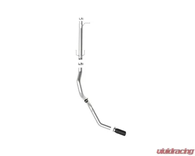 aFe Power Apollo GT Series 3-1/2" 409 Stainless Steel Axleback Exhaust System without Muffler with Black Tips Ford F-250 | F-350 V8-6.2 | 7.3L 2017-2024 - 49-43116NM-B