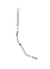 aFe Power Apollo GT Series 3-1/2" 409 Stainless Steel Axleback Exhaust System without Muffler with Polished Tips Ford F-250 | F-350 V8-6.2 | 7.3L 2017-2024                                     - 49-43116NM-P - Image 3