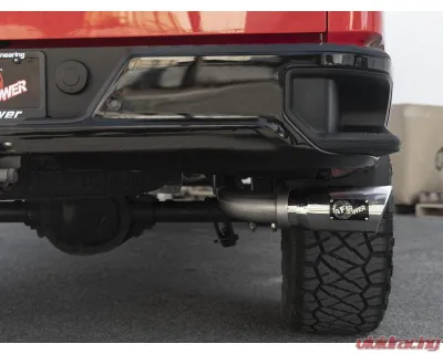 aFe Power Apollo GT Series 3" 409 Stainless Steel Catback Exhaust System with Polished Tips GM Silverado | Sierra 1500 L4-2.7L t 2019-2024 - 49-44108-P