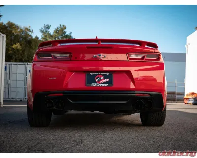 aFe Power Mach Force-XP 3" 409 Stainless Steel Axle-Back Exhaust System without Muffler with Black Tips Chevrolet Camaro SS V8-6.2L 2016-2024 - 49-44119NM-B