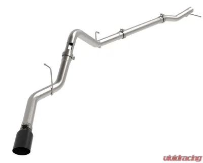 aFe Power Large Bore-HD 3" 409 Stainless Steel DPF-Back Exhaust System with Black Tip GM Trucks L6-3.0L td LZ0 2023-2024 - 49-44144-B