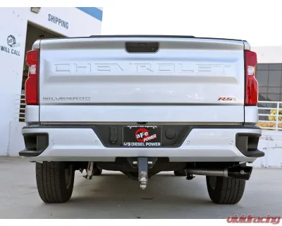 aFe Power Large Bore-HD 3" 409 Stainless Steel DPF-Back Exhaust System with Black Tip GM Trucks L6-3.0L td LZ0 2023-2024 - 49-44144-B