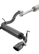 aFe Power Rebel Series 2-1/2" 409 Stainless Steel Caback Exhaust System with Black Tips Jeep Wrangler JL V6-3.6L 2018-2024                                     - 49-48066-B - Image 4