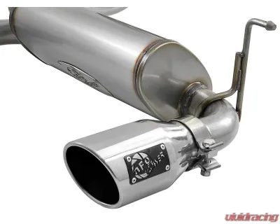 aFe Power Rebel Series 2-1/2" 409 Stainless Steel Caback Exhaust System with Polished Tips Jeep Wrangler JL V6-3.6L 2018-2024 - 49-48066-P