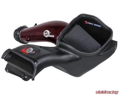 aFe Power Track Series Red Kevlar Carbon Fiber Cold Air Intake System with Black Pro 5R Filter Ford F-150 Raptor R V8-5.2L sc 2023-2024 - 57-10030KR