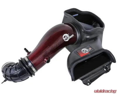 aFe Power Track Series Red Kevlar Carbon Fiber Cold Air Intake System with Black Pro 5R Filter Ford F-150 Raptor R V8-5.2L sc 2023-2024 - 57-10030KR
