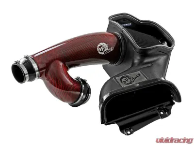 aFe Power Track Series Red Kevlar/Carbon Fiber Intake System w/ Pro 5R Filter Black Ford Expedition | F-150 | Lincoln Navigator 2017-2024 - 57-10031KR