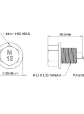 AFE aFe Power Magnetic Drain Plug - M12 x 1.25                                     - 59-04005 - Image 2