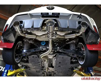 aFe Gemini XV 3"-2-1/2" 304 Stainless Steel Catback Exhaust System w/ Black Tips Toyota GR Corolla L3 1.6L 2023-2024 - 49-36070-B