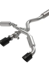 aFe Gemini XV 3"-2-1/2" 304 Stainless Steel Catback Exhaust System w/ Black Tips Toyota GR Corolla L3 1.6L 2023-2024                                     - 49-36070-B - Image 6