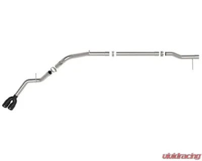 aFe Rebel XD Series 3 IN 304 Stainless Steel DPF-Back Exhaust w/Dual Black Tips GM Diesel Trucks 2023-2024 - 49-34145-B