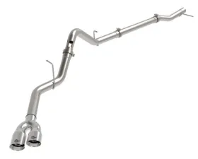 aFe Rebel XD Series 3 IN 304 Stainless Steel DPF-Back Exhaust w/Dual Polished Tips GM Diesel Trucks 2023-2024
