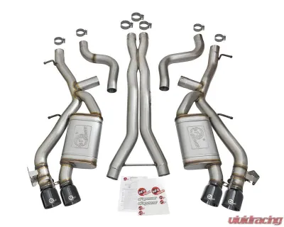 aFe Power Mach Force-Xp 3" 304 Stainless Steel Catback Exhaust System with Black Tips Chevrolet Camaro SS | ZL1 V8-6.2L sc M/T 2016-2024 - 49-34069-B