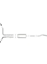 aFe Power Vulcan Series 3" to Dual 3" 304 Stainless Steel Catback Exhaust System with Polished Tip GM Silverado | Sierra 1500 V8-5.3L 2019-2024                                     - 49-34105-P - Image 10