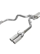aFe Power Vulcan Series 3" to Dual 3" 304 Stainless Steel Catback Exhaust System with Polished Tip GM Silverado | Sierra 1500 V8-5.3L 2019-2024                                     - 49-34105-P - Image 2