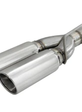 aFe Power Vulcan Series 3" to Dual 3" 304 Stainless Steel Catback Exhaust System with Polished Tip GM Silverado | Sierra 1500 V8-5.3L 2019-2024                                     - 49-34105-P - Image 3