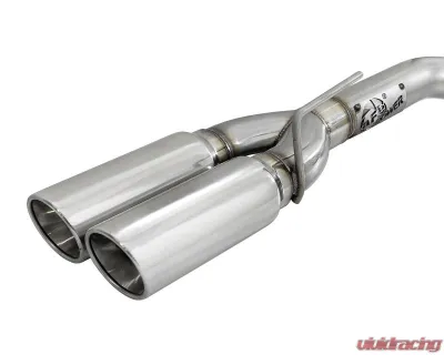 aFe Power Vulcan Series 3" to Dual 3" 304 Stainless Steel Catback Exhaust System with Polished Tip GM Silverado | Sierra 1500 V8-5.3L 2019-2024 - 49-34105-P