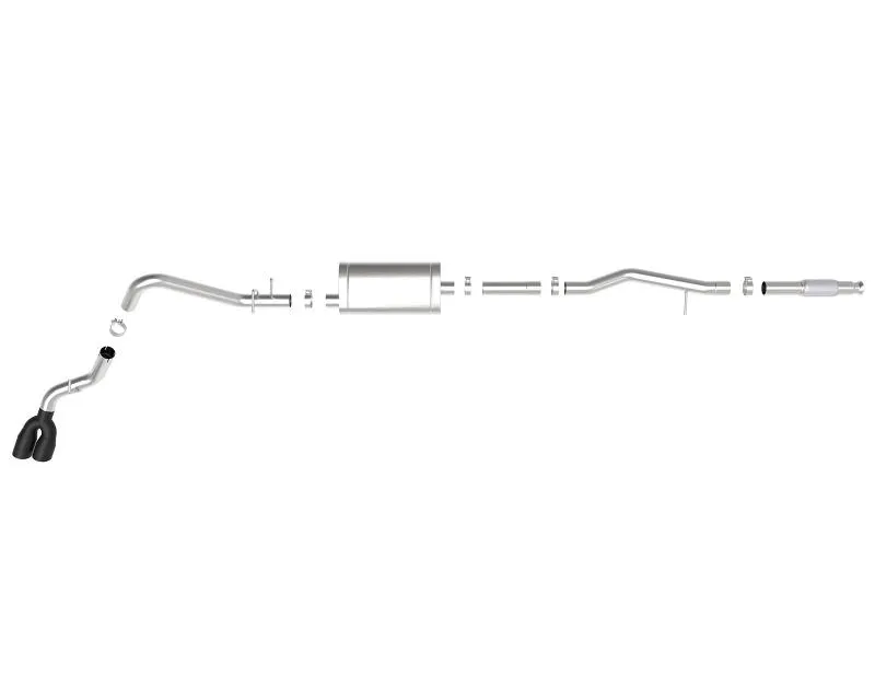 aFe Power Vulcan Series 3" 304 Stainless Steel Catback Exhaust System with Black Tips GM Silverado | Sierra 1500 V6-4.3L | V8-5.3L 2019-2024 - 49-34106-B