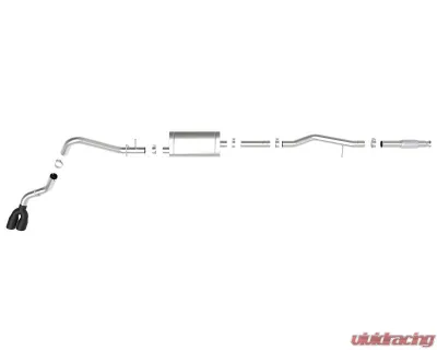 aFe Power Vulcan Series 3" 304 Stainless Steel Catback Exhaust System with Black Tips GM Silverado | Sierra 1500 V6-4.3L | V8-5.3L 2019-2024 - 49-34106-B