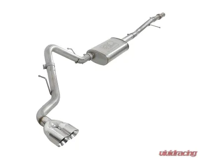aFe Power Vulcan Series 3" 304 Stainless Steel Catback Exhaust System with Polished Tips GM Silverado | Sierra 1500 V6-4.3L | V8-5.3L 2019-2024 - 49-34106-P