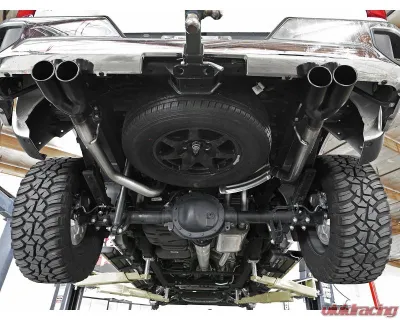 aFe Power Vulcan Series 3" to Dual 2-1/2" 304 Stainless Steel Catback Exhaust System with Black Tips GM Silverado | Sierra 1500 L4-2.7L t 2019-2024 - 49-34110-B