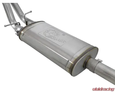 aFe Power Vulcan Series 3" to Dual 2-1/2" 304 Stainless Steel Catback Exhaust System with Black Tips GM Silverado | Sierra 1500 L4-2.7L t 2019-2024 - 49-34110-B