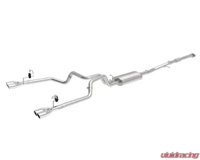 aFe Power Vulcan Series 3" to Dual 2-1/2" 304 Stainless Steel Catback Exhaust System with Polished Tips GM Silverado | Sierra 1500 L4-2.7L t 2019-2024 - 49-34110-P