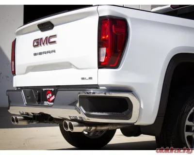 aFe Power Vulcan Series 3" to Dual 2-1/2" 304 Stainless Steel Catback Exhaust System with Polished Tips GM Silverado | Sierra 1500 L4-2.7L t 2019-2024 - 49-34110-P