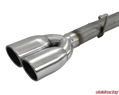 aFe Power Vulcan Series 3" to Dual 2-1/2" 304 Stainless Steel Catback Exhaust System with Polished Tips GM Silverado | Sierra 1500 L4-2.7L t 2019-2024 - 49-34110-P