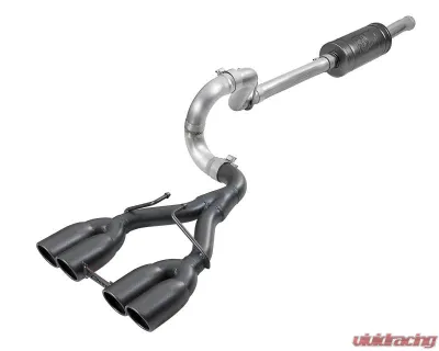 aFe Power Rebel Series 2-1/2" 304 Stainless Steel Catback Exhaust System with Black Tips Jeep Wrangler JL V6-3.6L 2DR | 4DR 2018-2024 - 49-38073-B
