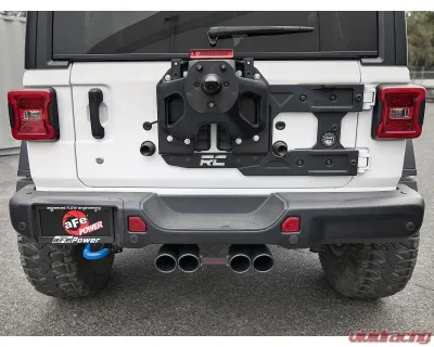 aFe Power Rebel Series 2-1/2" 304 Stainless Steel Catback Exhaust System with Black Tips Jeep Wrangler JL V6-3.6L 2DR | 4DR 2018-2024 - 49-38073-B