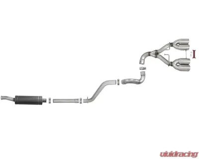 aFe Power Rebel Series 2-1/2" 304 Stainless Steel Catback Exhaust System with Black Tips Jeep Wrangler JL V6-3.6L 2DR | 4DR 2018-2024 - 49-38073-P