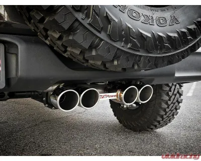 aFe Power Rebel Series 2-1/2" 304 Stainless Steel Catback Exhaust System with Black Tips Jeep Wrangler JL V6-3.6L 2DR | 4DR 2018-2024 - 49-38073-P