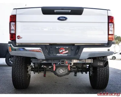 aFe Power Mach Force-XP 4" 409 Stainless Steel Catback Exhaust System with Black Tips Ford Super Duty F-250 | F-350 17-24 V8-6.2 | 7.3L 2017-2024 - 49-43086-B