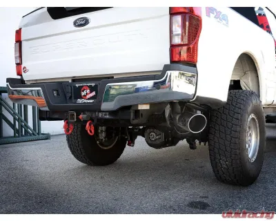 aFe Power Mach Force-XP 4" 409 Stainless Steel Catback Exhaust System with Polished Tips Ford Super Duty F-250 | F-350 17-24 V8-6.2 | 7.3L 2017-2024 - 49-43086-P