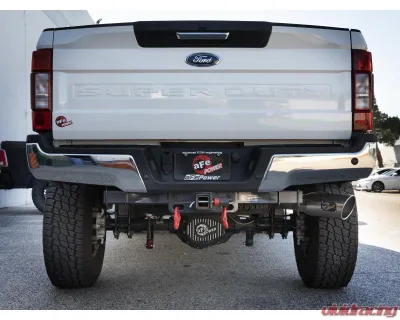 aFe Power Mach Force-XP 4" 409 Stainless Steel Catback Exhaust System with Polished Tips Ford Super Duty F-250 | F-350 17-24 V8-6.2 | 7.3L 2017-2024 - 49-43086-P