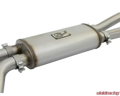 aFe Power Rebel Series 2-1/2" 409 Stainless Steel Catback Exhaust System with Polished Tips Nissan Titan Gas V8-5.6L 2017-2024 - 49-46126-P