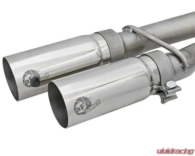 aFe Power Rebel Series 2-1/2" 409 Stainless Steel Catback Exhaust System with Polished Tips Nissan Titan Gas V8-5.6L 2017-2024 - 49-46126-P