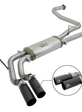 aFe Power Rebel Series 2-1/2" 409 Stainless Steel Catback Exhaust System with Black Tips Nissan Titan Gas V8-5.6L 2017-2024                                     - 49-46126-B - Image 11