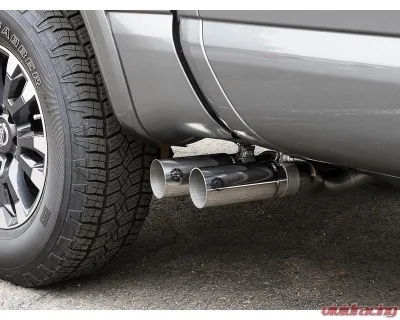 aFe Power Rebel Series 2-1/2" 409 Stainless Steel Catback Exhaust System with Polished Tips Nissan Titan Gas V8-5.6L 2017-2024 - 49-46126-P