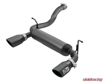 aFe Power Rebel Series 2-1/2" 409 Stainless Steel Axleback Exhaust System with Black Tips Jeep Wrangler JL L4-2.0L t | V6-3.6L 2018-2024 - 49-48067-B