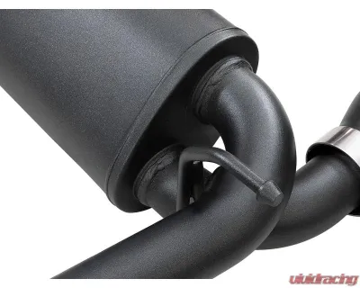 aFe Power Rebel Series 2-1/2" 409 Stainless Steel Axleback Exhaust System with Black Tips Jeep Wrangler JL L4-2.0L t | V6-3.6L 2018-2024 - 49-48067-B
