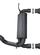 aFe Power Rebel Series 2-1/2" 409 Stainless Steel Axleback Exhaust System with Black Tips Jeep Wrangler JL L4-2.0L t | V6-3.6L 2018-2024                                     - 49-48067-B - Image 5