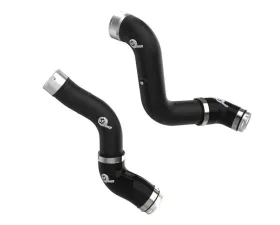 aFe Power BladeRunner 2-1/2 IN & 3 IN Aluminum Hot and Cold Charge Pipe Kit Black Chevrolet | GMC 2023-2024