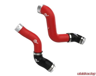aFe Power BladeRunner 2-1/2 IN & 3 IN Aluminum Hot and Cold Charge Pipe Kit Red Chevrolet | GMC 2023-2024 - 46-20744-R