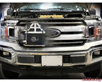 aFe BladeRunner Transmission Oil Cooler Kit for Ford F-150 2015-2020 V6/V8, Black Finish - 46-80008