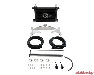 AFE Power BladeRunner Transmission Oil Cooler Kit for Toyota Tundra V6 3.4L 2022-2025, Black Aluminum - 46-80009